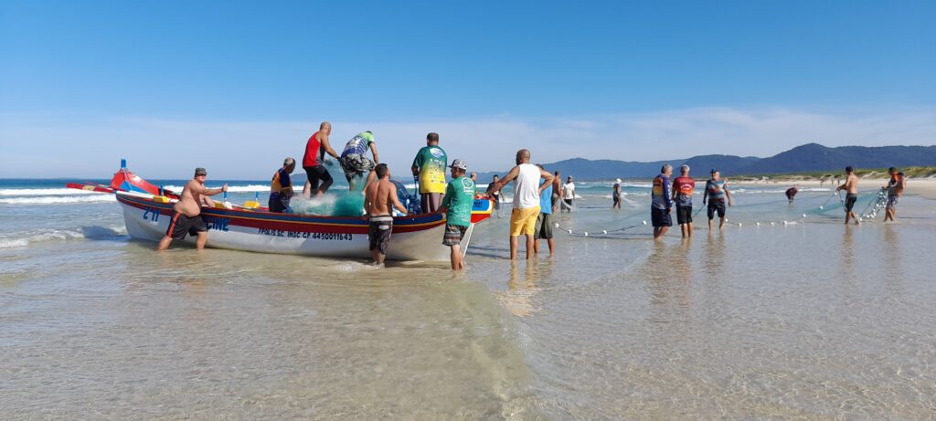 Pesca da Tainha, Praia da Barra da Lagoa, 2023.